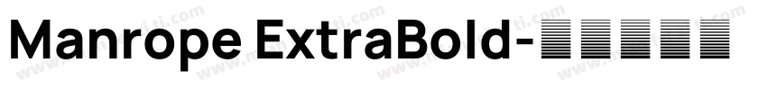 Manrope ExtraBold字体转换